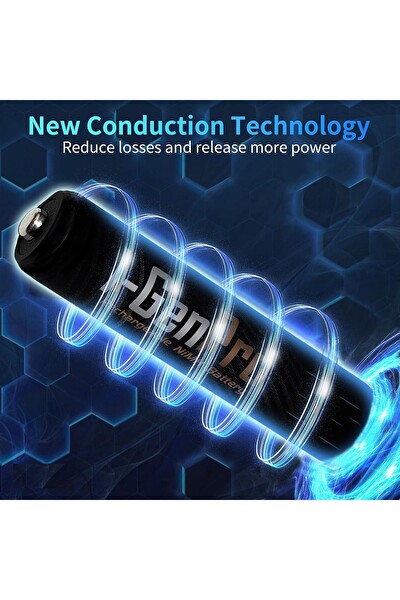 I-Gen Batteries Pro Series 4'lü AAA Şarj Edilebilir 1100 mAH Yüksek Kapasite 1.2v Nimh İnce Şarjlı Kalem Pil
