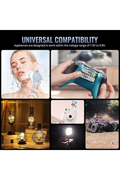 I-Gen Batteries 2 Adet AAA Şarj Edilebilir Pil 900 mAh Yüksek Kapasite 1.2v Nimh