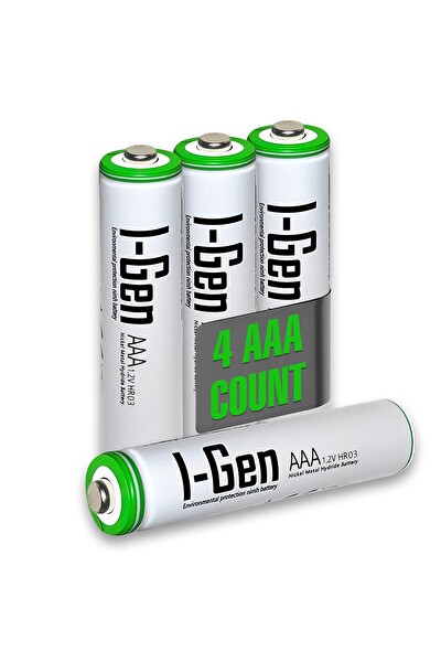 I-Gen Batteries G490 4 x USB Pil Şarj Cihazı 4 Adet 900 mAh AAA Kalem Pilli Set