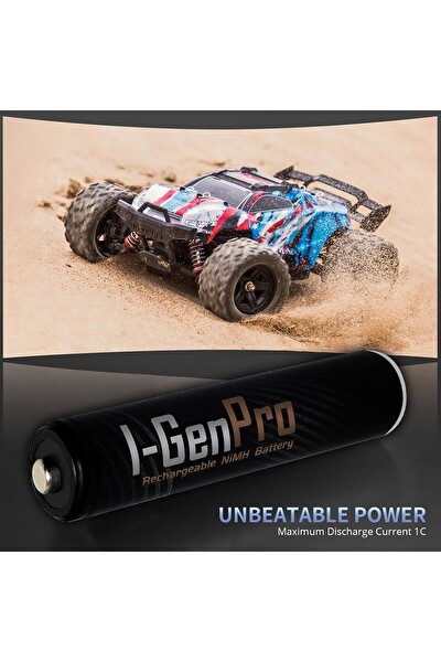 I-Gen Batteries G421 Pro 4'lü Pil Şarj Aleti - 4'lü Pil 2 x AA 2950 mAh Kalem Pil - 2 x AAA 1100 mAh İnce Kalem Pil