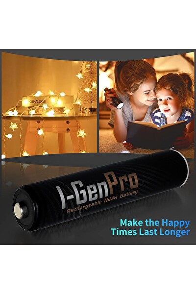 I-Gen Batteries G421 Pro 4'lü Pil Şarj Aleti - 4'lü Pil 2 x AA 2950 mAh Kalem Pil - 2 x AAA 1100 mAh İnce Kalem Pil