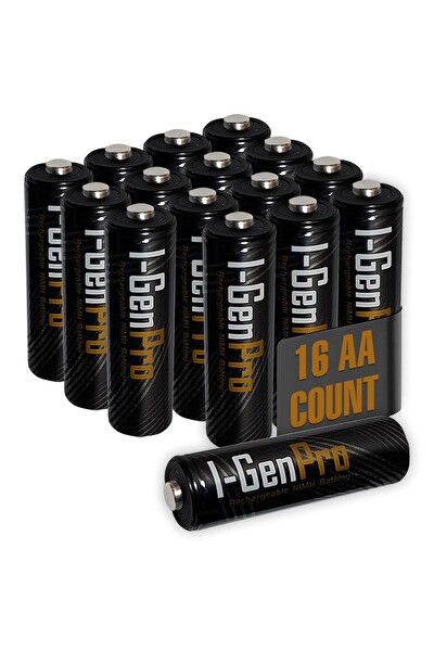 I-Gen Batteries Pro Series Recharge+ 16'lı AA Şarj Edilebilir 2950 mAh Pil