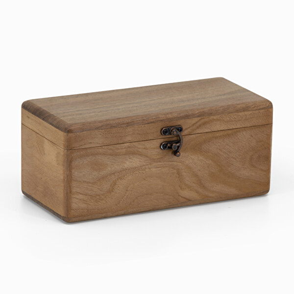 WOODSAKA Kapaklı Ahşap Kalem Kutusu - Ceviz