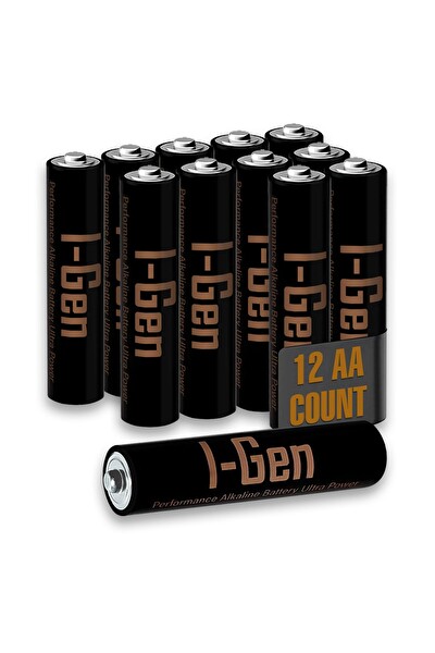 I-Gen Batteries Ultra Alkalin Pil AA 12'li Paket Ultra Alkalin Pil