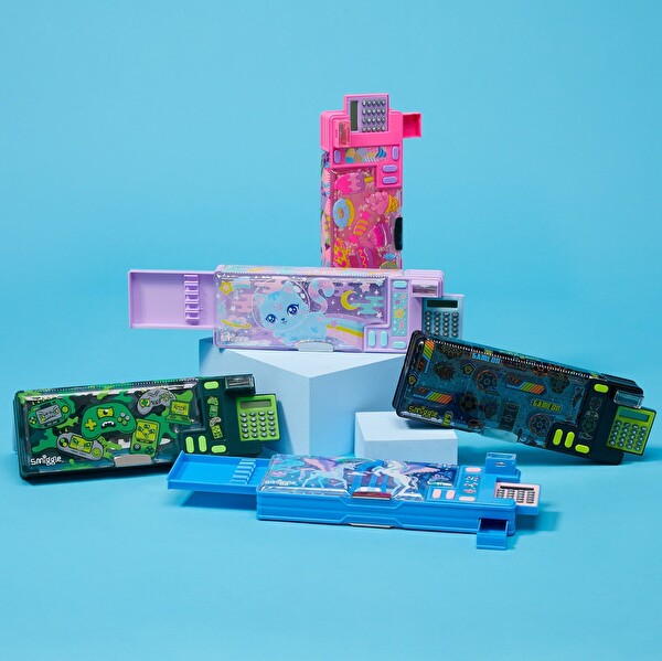 Smiggle Budz Mavişler Hesap Makineli Pop Out Otomatik Kalem Kutusu