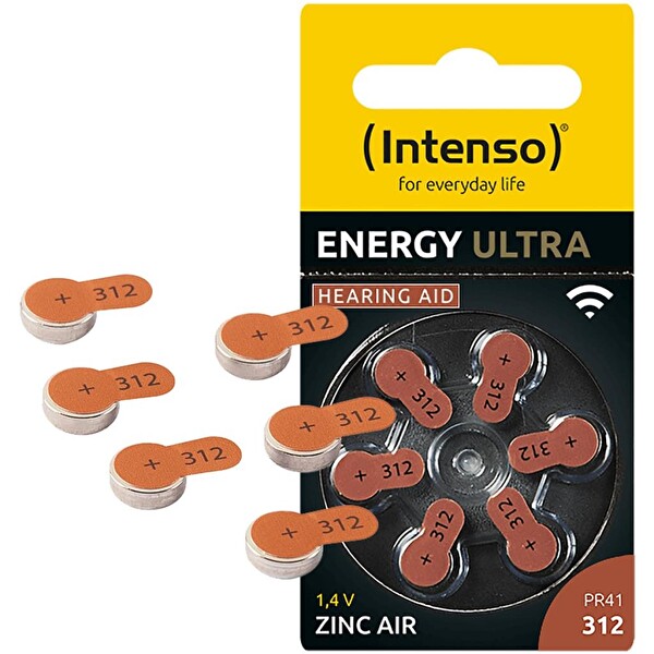Intenso Energy Ultra Hearing Aid A312 6 Adet