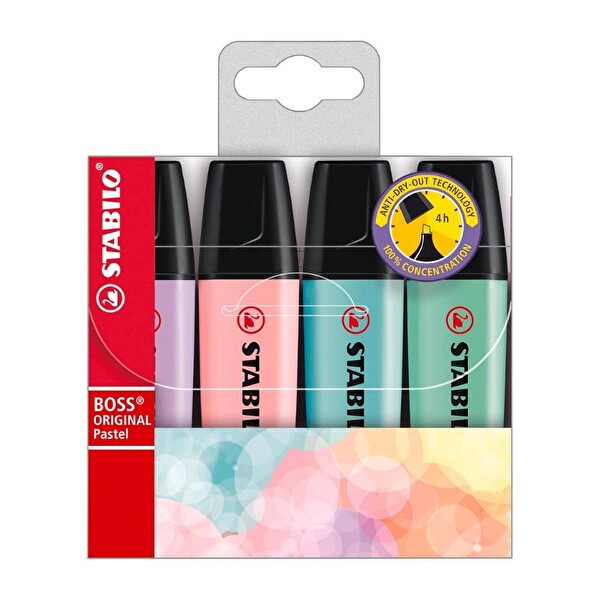 Stabilo Boss Original Fosforlu Kalem Pastel 4'lü Paket - 70/4-2