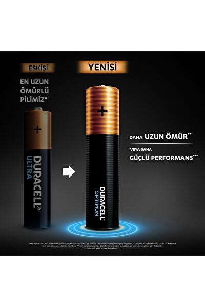 Duracell Optimum AAA Alkalin 1.5 V LR03 MN2400 Pil - 16’li Paket