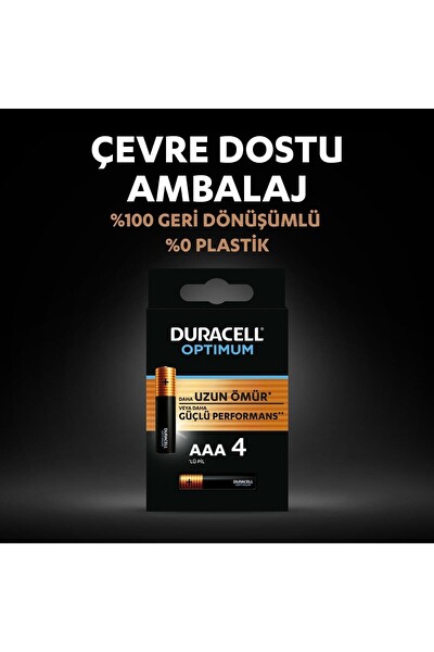 Duracell Optimum 1.5V LR6 MX1500 AAA Alkalin 8’li Paket İnce Kalem Pil