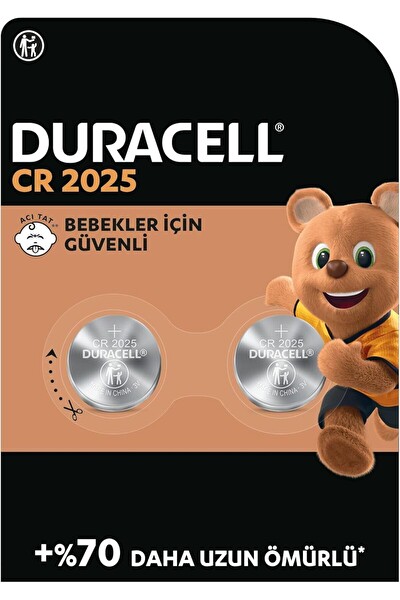 Duracell 2025 3V 2’li Paket Lityum Düğme Piller
