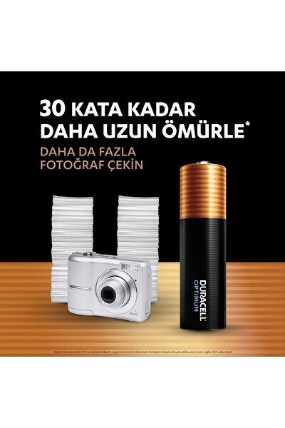 Duracell Optimum AA Alkalin Kalem Pil 1.5 V 6’lı Paket - Optimum AAA Alkalin Kalem Pil 1.5 V 6’lı Paket