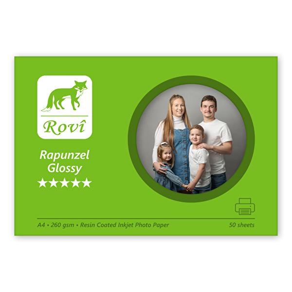 Rovi Rapunzel Parlak Fotoğraf Kağıdı 260GSM 50 Yaprak A4