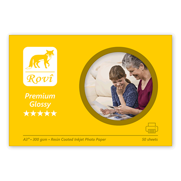 Rovi Premium Parlak Fotoğraf Kağıdı 300GSM 50 Yaprak A3+