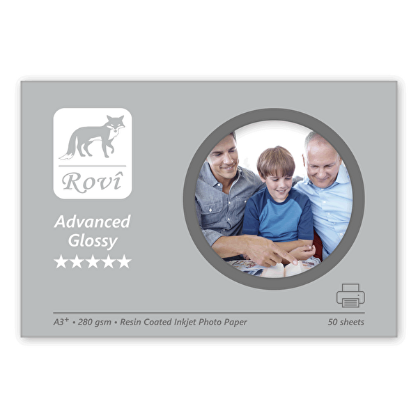Rovi Advanced Parlak Fotoğraf Kağıdı 280GSM 50 Yaprak A3+