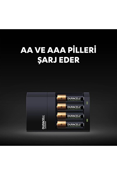 Duracell CEF 14 Şarj Aleti Ve Şarj Edilebilir AAA 750 mAh 2 Pil