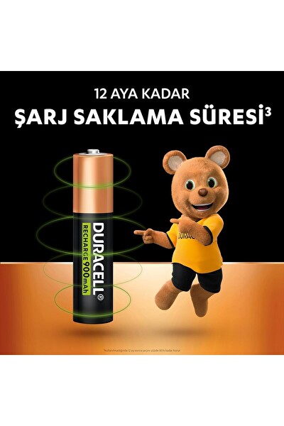 Duracell CEF 14 Şarj Aleti Ve Şarj Edilebilir AAA 750 mAh 2 Pil