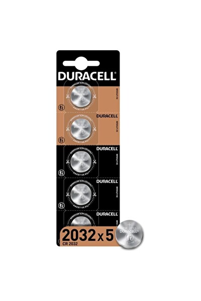 Duracell CR2032 Lityum 3V Düğme Pil - 5 Adet
