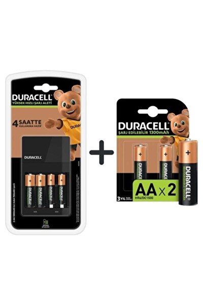Duracell CEF 14 Şarj Aleti - 2'şer Adet AA ve AAA Pil