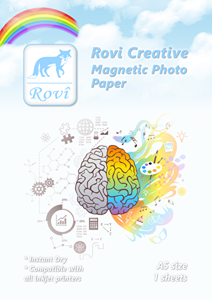 Rovi Creative Mıknatıslı Fotoğraf Kağıdı 640 GSM 1 YP A5