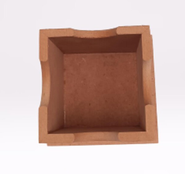 Bengi Ticaret Hobi ERDL 90062 Ahşap MDF Kare El Yapım Dekoratif Masaüstü Kalemlik