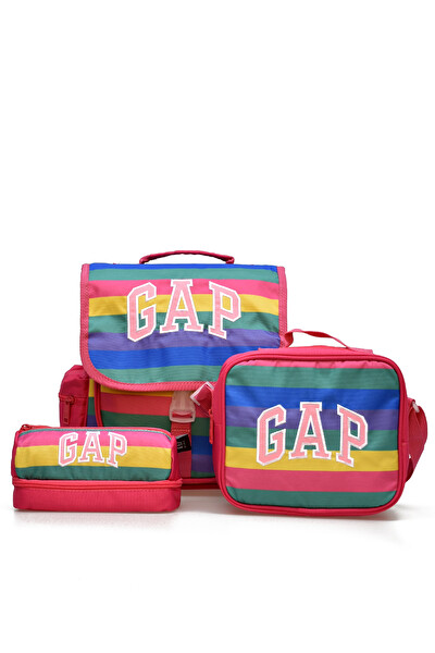 GAP Kız Çocuk 3'lü Okul Seti İlkokul Çantası - Beslenme - Kalemlik 12821