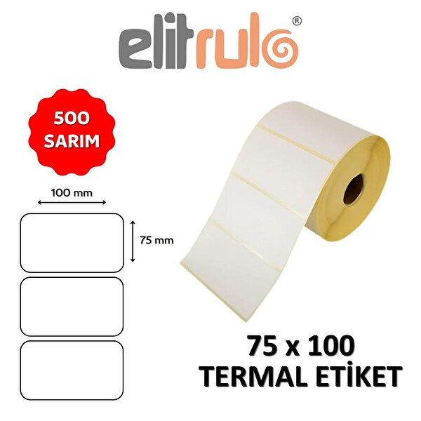 Elitrulo Barkod Etiketi 75x100 Termal - 500 Adet