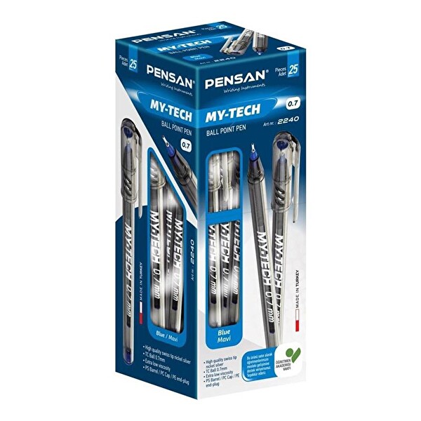 Pensan My-Tech 2240 Tükenmez Kalem Mavi - 25'li Paket
