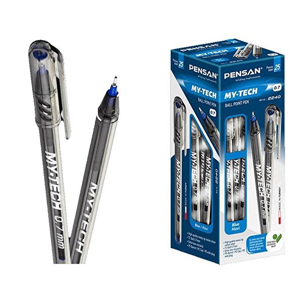 Pensan My-Tech 2240 Tükenmez Kalem Mavi - 25'li Paket