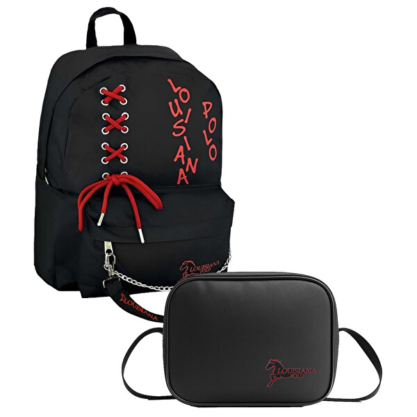 Louisiana Polo 1141 Okul Seti - Sırt Çantası ve Termal Beslenme Kırmızı