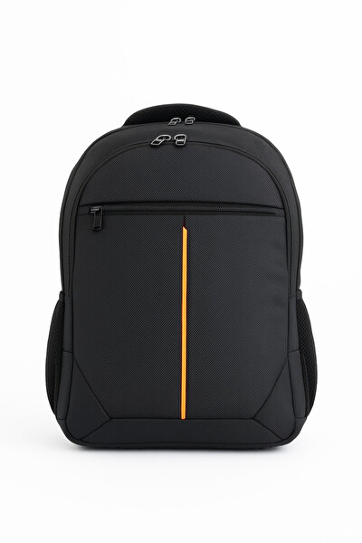 Louisiana Polo 2121 3 Bölmeli Laptop Bölmeli Siyah ve Turuncu Okul Sırt Çantası