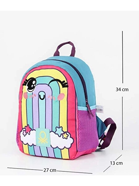 United Colors Of Benetton Anaokul Çantası ve Mavi Matara Seti