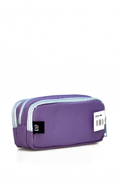 GAP Çok Gözlü Kalemlik Üç Bölmeli Kalem Kutusu Lila 12869