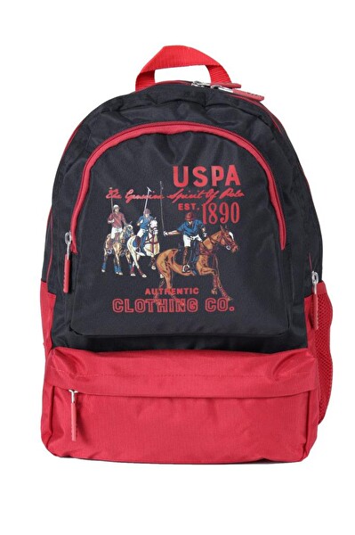 U.S. Polo Assn. 22040 Siyah Kırmızı Sırt Çantası