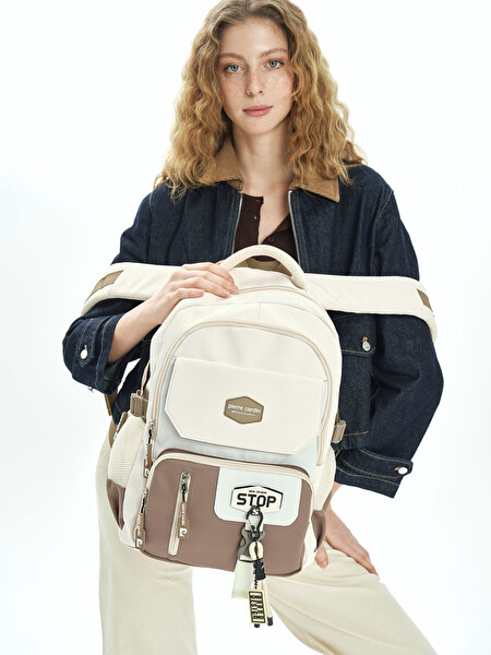 Pierre Cardin 07Pc1916 Bej Okul Sırt Çantası