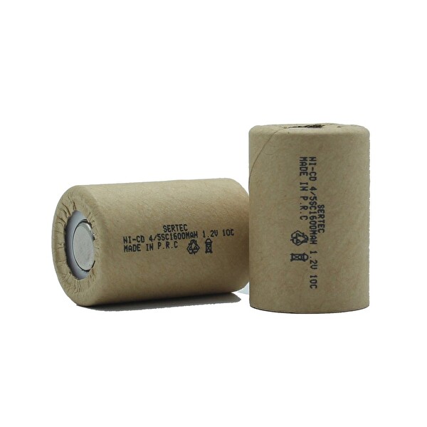 Evimdeyokyok 1.2V Ni-Cd 4/5 SC 1500 Mah Kağıt Şarjlı Pil 10C Başsız - Flat Head