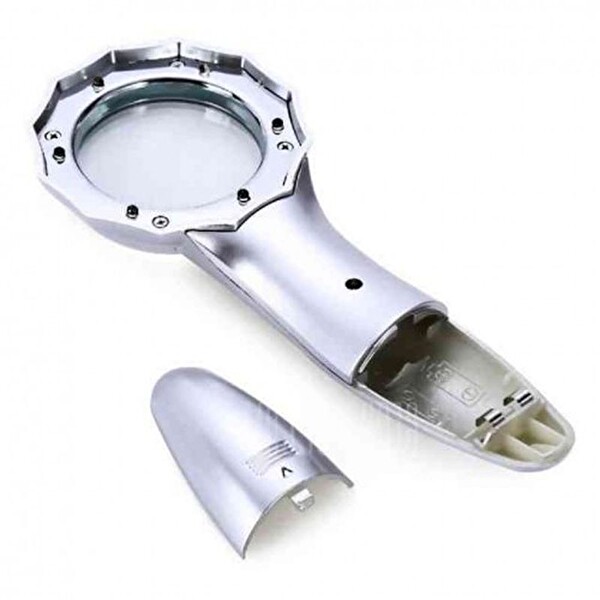 Evimdeyokyok 7X Büyüteç 6 Led Işık Aydınlatma 50 MM Optik Lens El Büyüteç