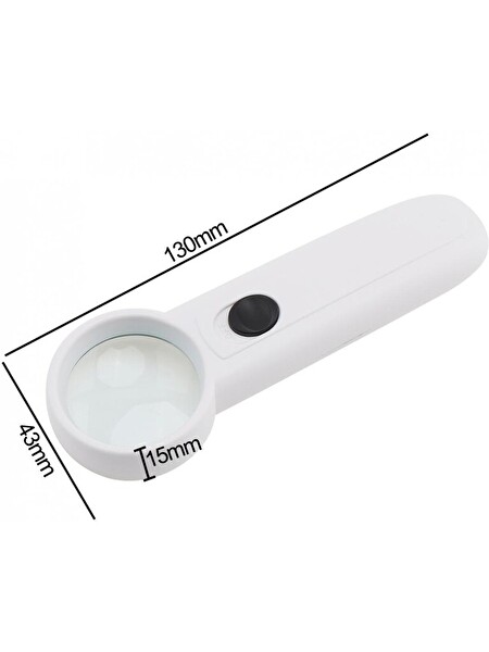 Evimdeyokyok 15X Çok Fonksiyonlu 2 Led Işıklı Taşınabilir El Büyüteç