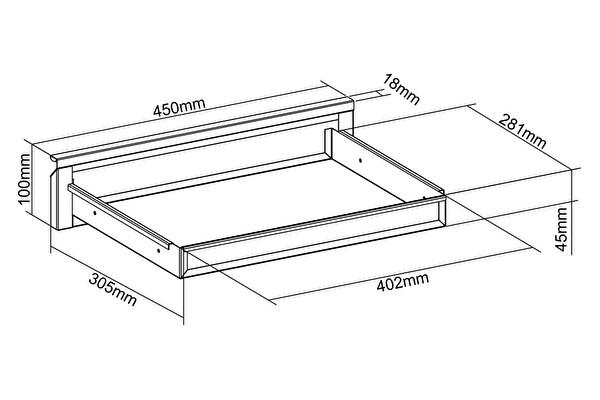 Digitus Masa Altı Çekmecesi Siyah