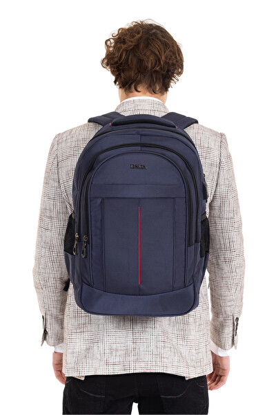 Dada Geniş İç Hacim Yandan Cepli Lacivert Okul Çantası