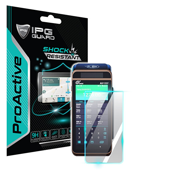 IPG PAX A910SF Android Yazar Kasa POS için 9H Nano IPG ProActive Pürüzsüz Cam Bitiş Duyarlı Dokunmatik Hassasiyet Ekran Koruyucu