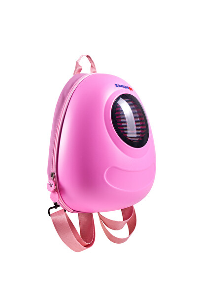 Zampago USB Şarj Girişli LED Big Eyes Akıllı Çocuk Sırt Çantası - Pembe