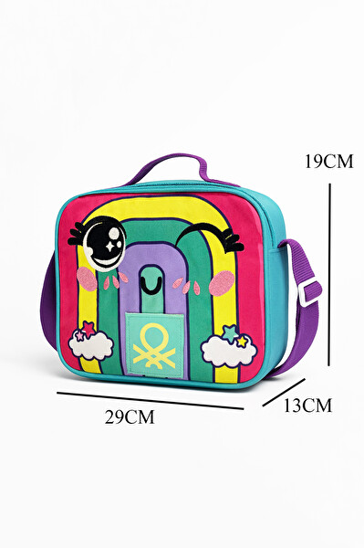 United Colors Of Benetton Gökkuşağı İlkokul Çantası Seti(Çanta - Beslenme Kutusu - Kalemlik)