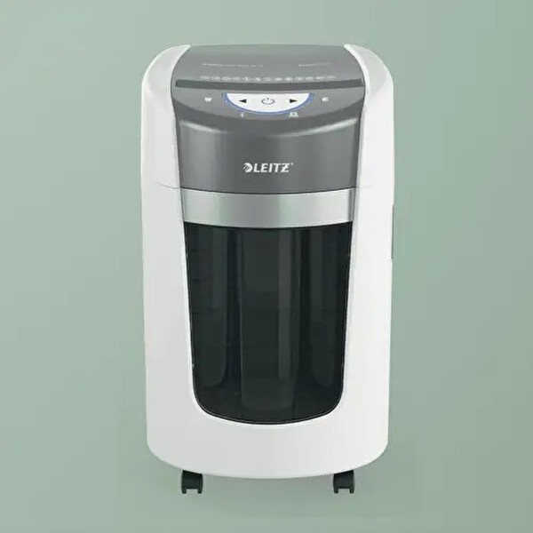 Leitz IQ OptiMax 225 Mikro Kesimli Evrak İmha Makinesi P5 15L - Beyaz