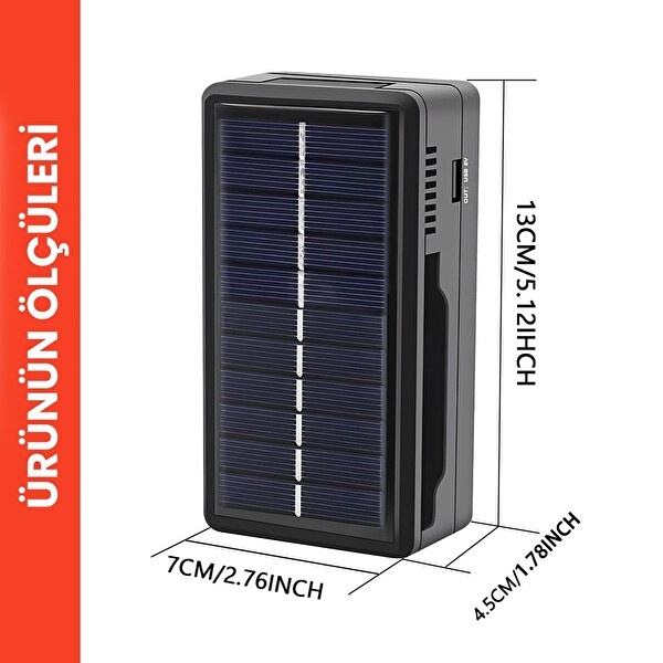 Upway Güneş Enerjili Çok Fonksiyonlu Pil Telefon Şarj Cihazı - Elektrikli ve Güneş Enerjili Şarj