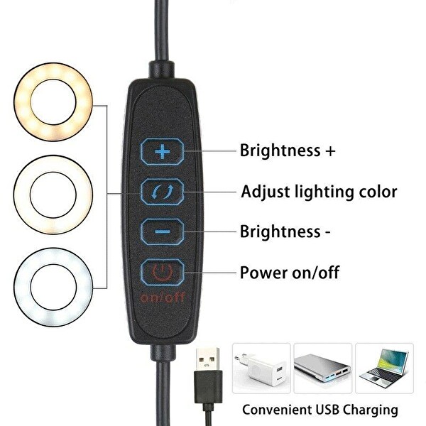 Electroon ELC-2059 3 Diopter Masa Üstü 64 Ledli Akrobat Büyüteç Mercek