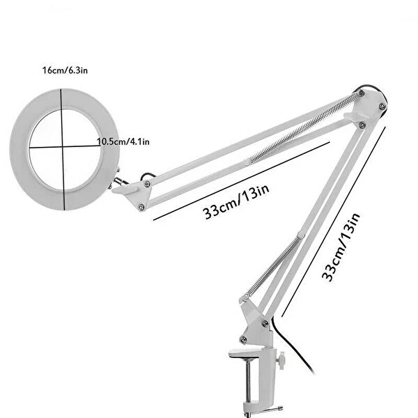 Electroon ELC-2059 3 Diopter Masa Üstü 64 Ledli Akrobat Büyüteç Mercek