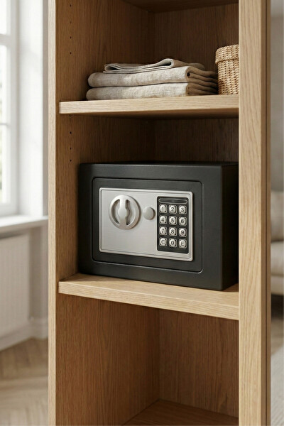 4Berry Dijital Şifreli Elektronik Kasa Metal Gövdeli Duvara Sabitlenebilir Güvenlik Kasası