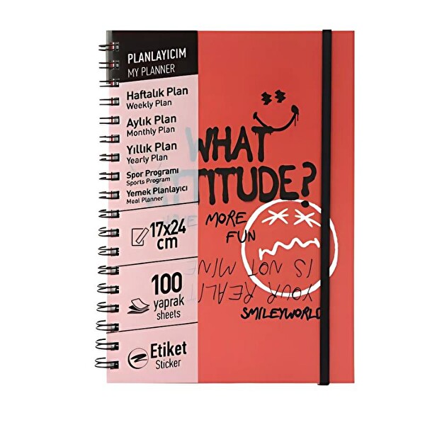 Mynote Smiley Spiralli Defter A5 17x25 Kraft Kapak Çizgili 100 Yaprak