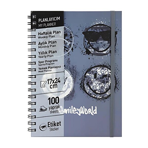 Mynote Smiley Spiralli Defter A5 17x25 Kraft Kapak Çizgili 100 Yaprak