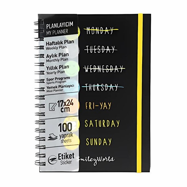 Mynote Smiley Spiralli Defter A5 17x25 Kraft Kapak Çizgili 100 Yaprak